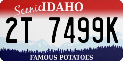 ID license plate 2T7499K