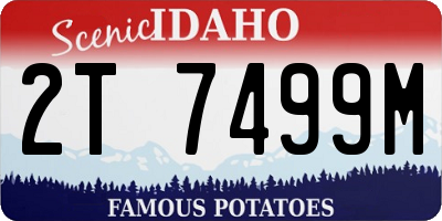ID license plate 2T7499M