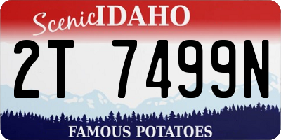 ID license plate 2T7499N