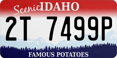 ID license plate 2T7499P