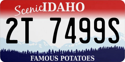 ID license plate 2T7499S