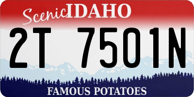 ID license plate 2T7501N