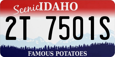 ID license plate 2T7501S