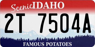 ID license plate 2T7504A
