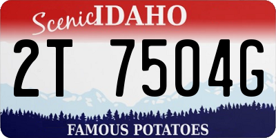 ID license plate 2T7504G