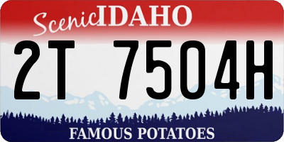 ID license plate 2T7504H