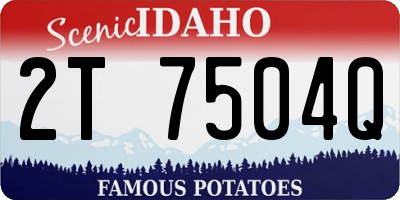 ID license plate 2T7504Q