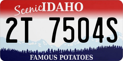 ID license plate 2T7504S