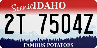ID license plate 2T7504Z