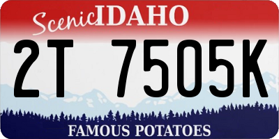 ID license plate 2T7505K