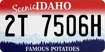 ID license plate 2T7506H