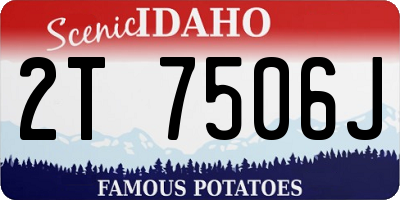 ID license plate 2T7506J