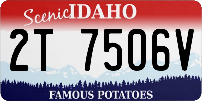 ID license plate 2T7506V