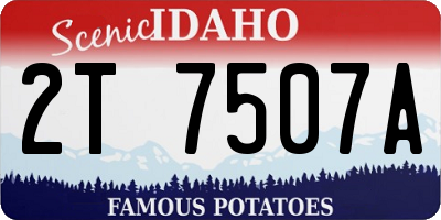 ID license plate 2T7507A