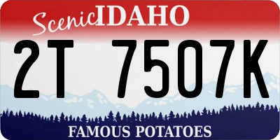 ID license plate 2T7507K
