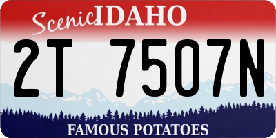 ID license plate 2T7507N