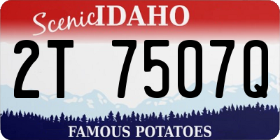 ID license plate 2T7507Q