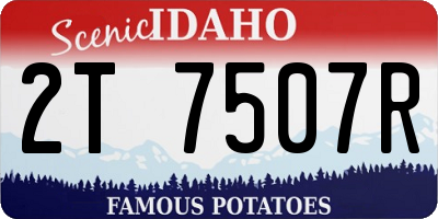 ID license plate 2T7507R