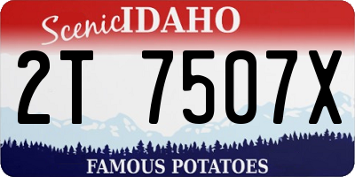 ID license plate 2T7507X