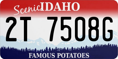 ID license plate 2T7508G