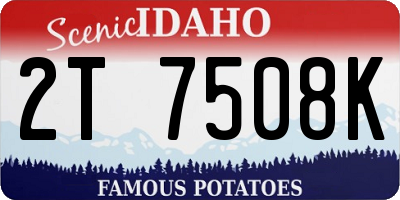 ID license plate 2T7508K