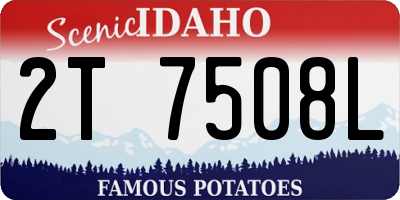 ID license plate 2T7508L