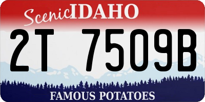 ID license plate 2T7509B