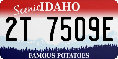 ID license plate 2T7509E
