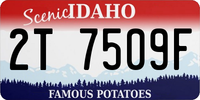 ID license plate 2T7509F