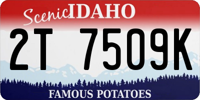 ID license plate 2T7509K