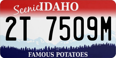 ID license plate 2T7509M