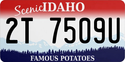 ID license plate 2T7509U