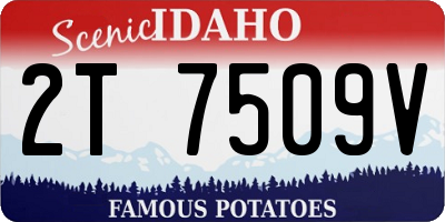 ID license plate 2T7509V