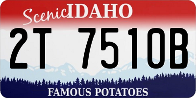 ID license plate 2T7510B