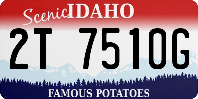 ID license plate 2T7510G