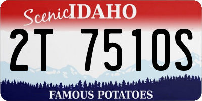 ID license plate 2T7510S