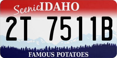 ID license plate 2T7511B