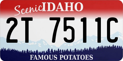 ID license plate 2T7511C