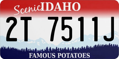 ID license plate 2T7511J