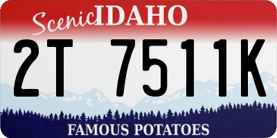 ID license plate 2T7511K