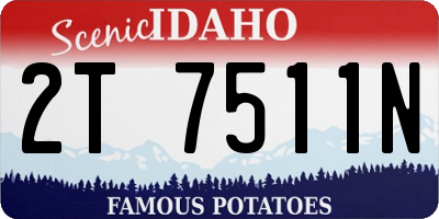 ID license plate 2T7511N