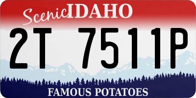 ID license plate 2T7511P