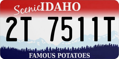 ID license plate 2T7511T