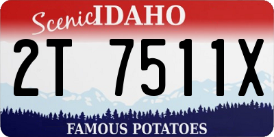 ID license plate 2T7511X