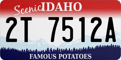 ID license plate 2T7512A
