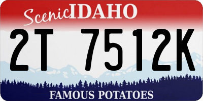 ID license plate 2T7512K