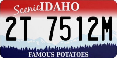 ID license plate 2T7512M