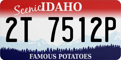 ID license plate 2T7512P