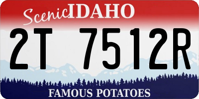 ID license plate 2T7512R