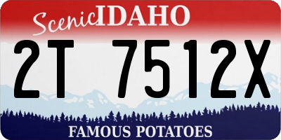 ID license plate 2T7512X